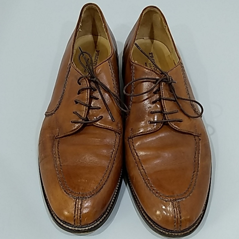 PRONTO UOMO MEN LEATHER SHOES SIZE 11.5
